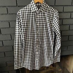 Calibrate Black Checkered Long Sleeve Button Down